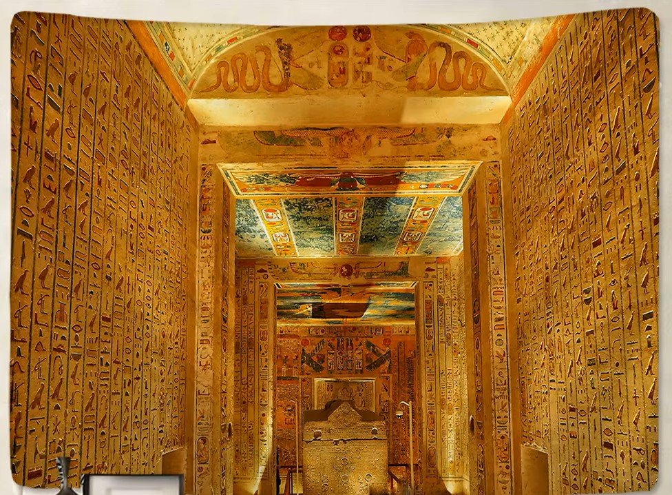 tapiz templo maat osiris