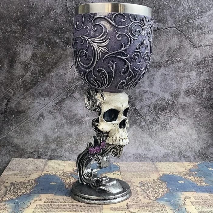 copa fantasia calavera gris