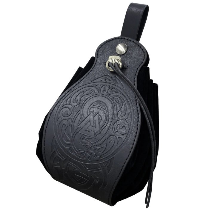 bolsa vikinga valknut negra