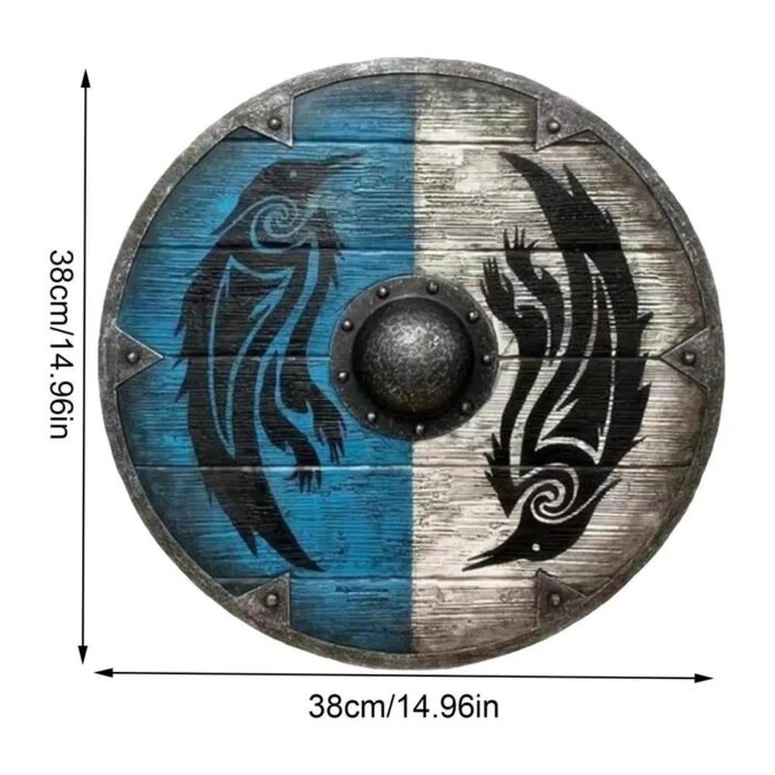 escudo vikingo cuervos odin