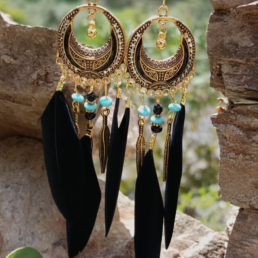 pendientes pluma de maat