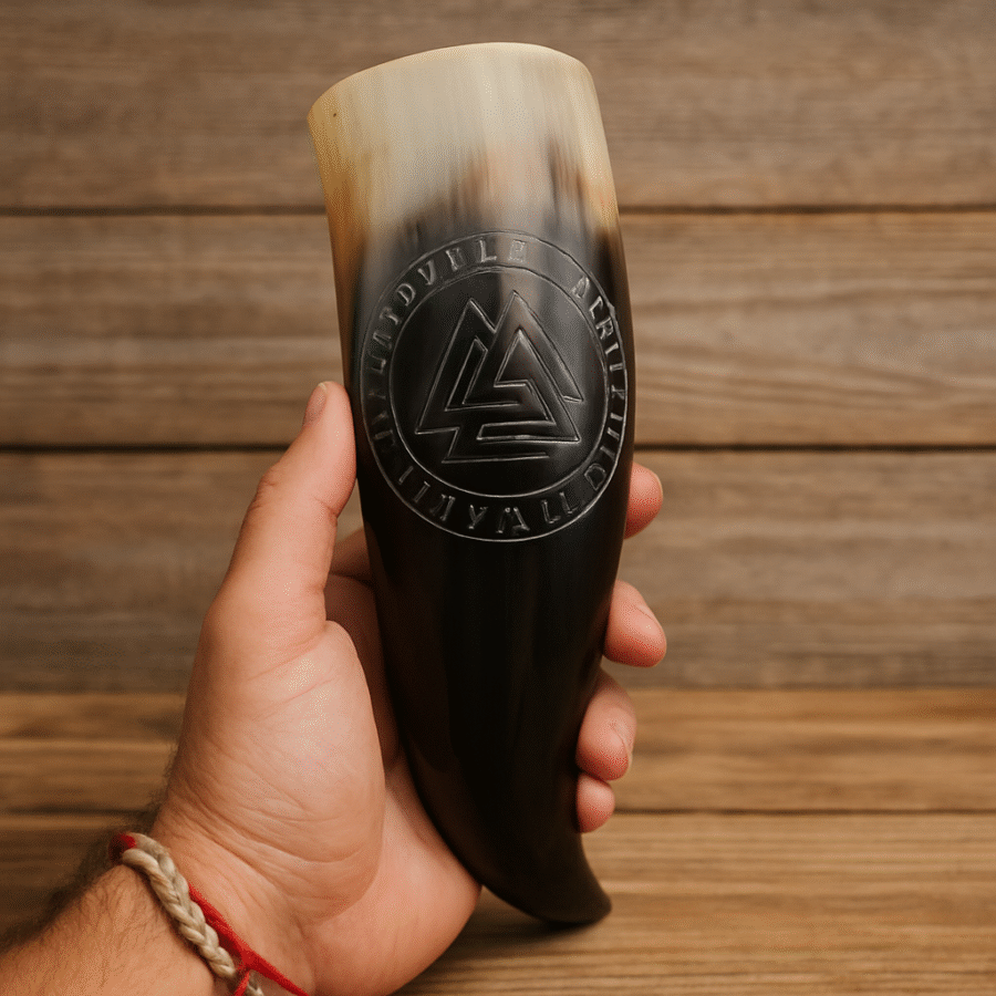 cuerno vikingo del valknut