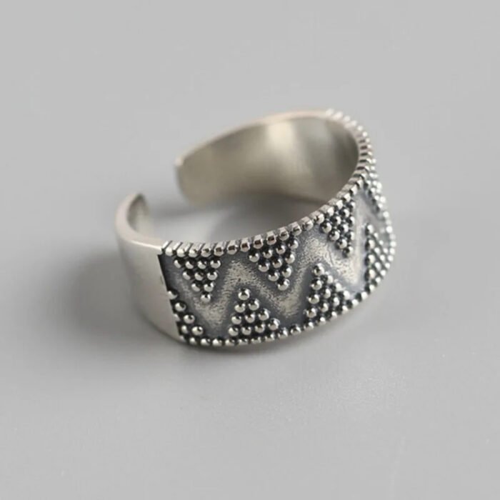 Anillo Egipcio Pirámides de Plata