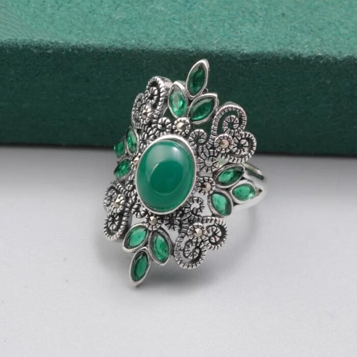 Anillo Egipcio Renacimiento Verde