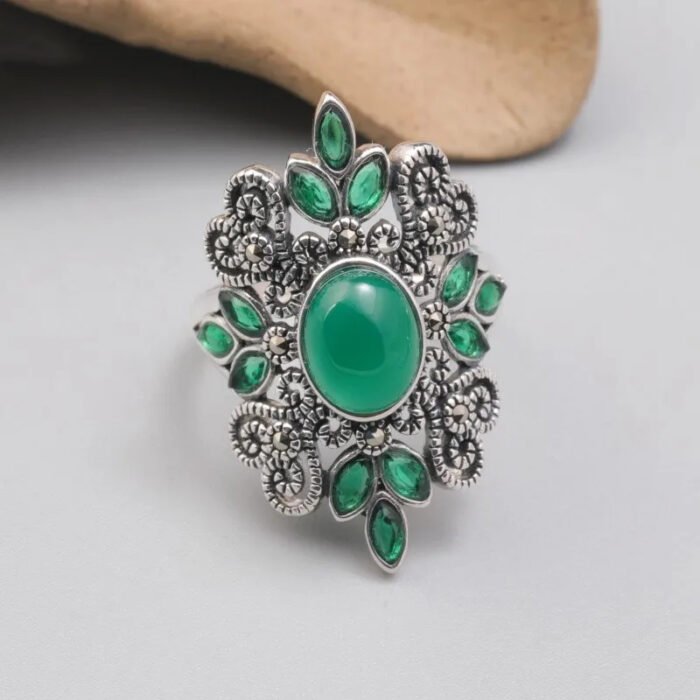 Anillo Egipcio Renacimiento Verde