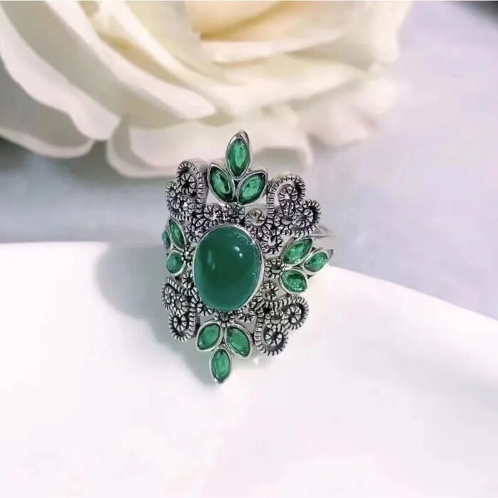 Anillo Egipcio Renacimiento Verde