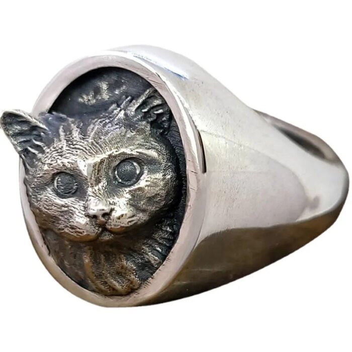 Anillo Egipcio Sello Bastet