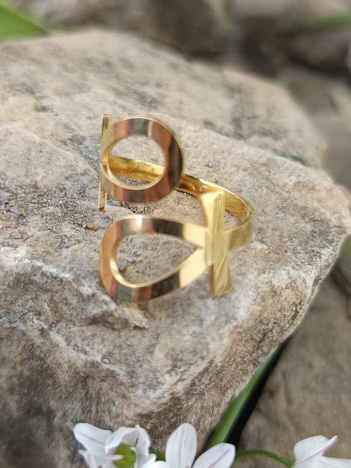 anillo abierto del ankh