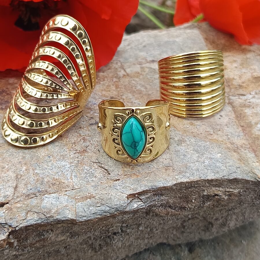 mercado egipcio anillos dorados