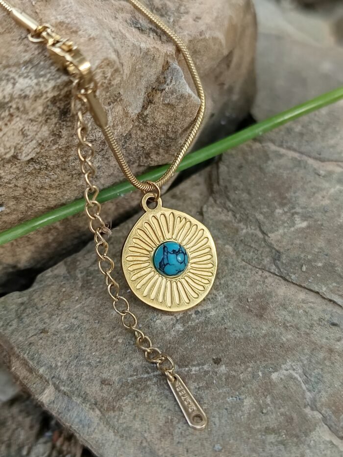 colgante piedra turquesa