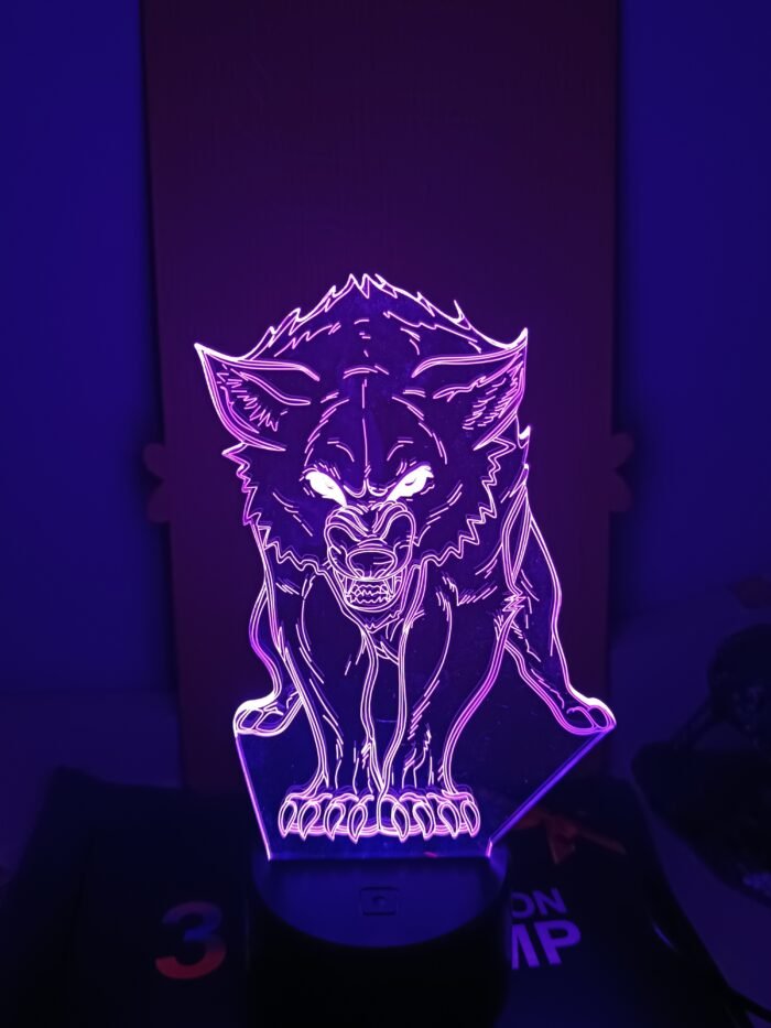lámpara 3d lobo