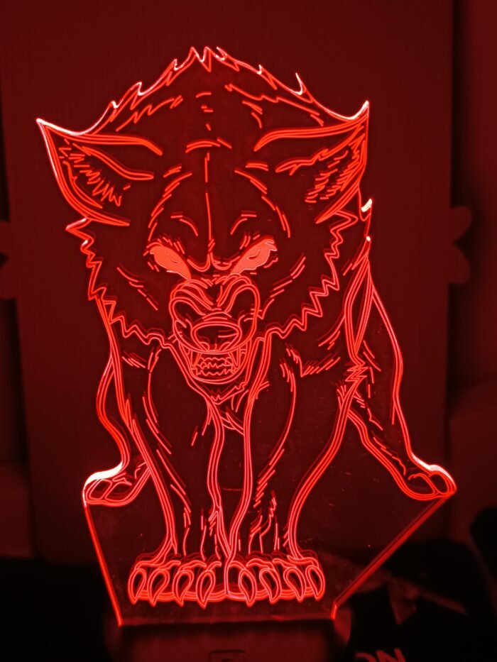 lámpara 3d lobo