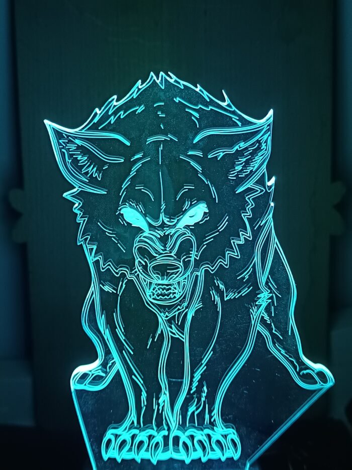 lámpara 3d lobo