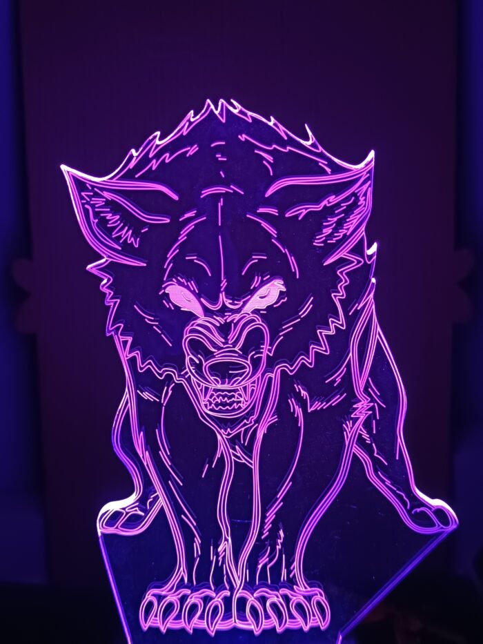 lámpara 3d lobo