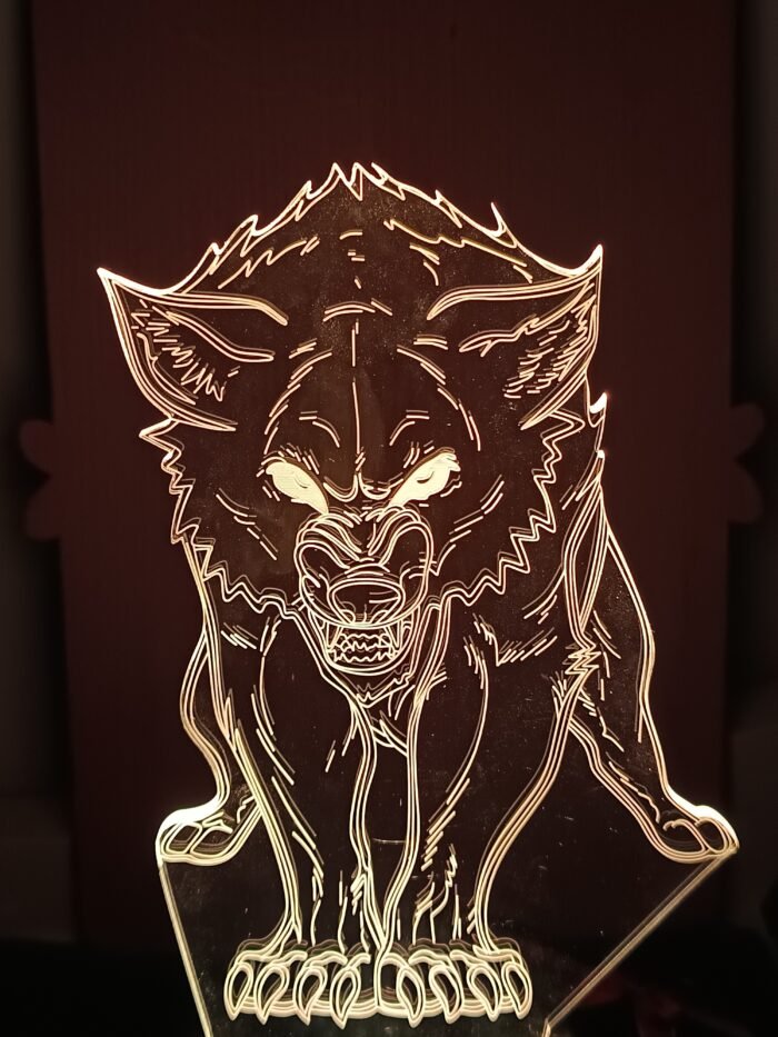 lámpara 3d lobo