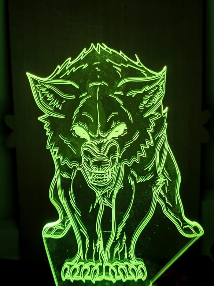 lámpara 3d lobo